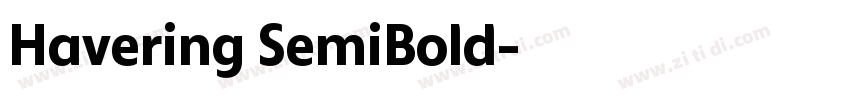 Havering SemiBold字体转换